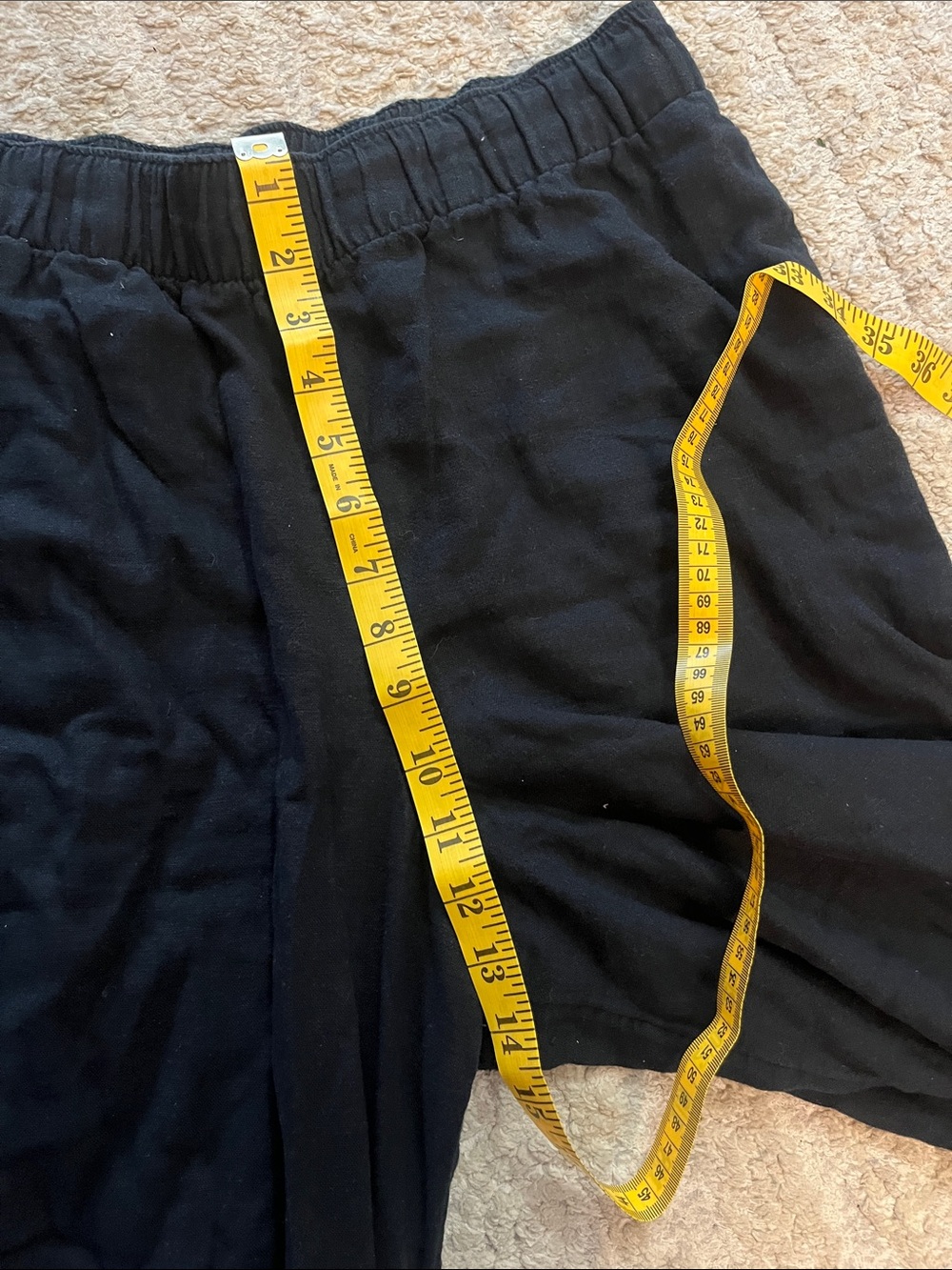 Abercrombie and Fitch Black Relaxed Fit Linen-Blend Pull On Pants Medium - Picture 6 of 8